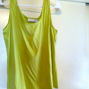 Lime green tank top
